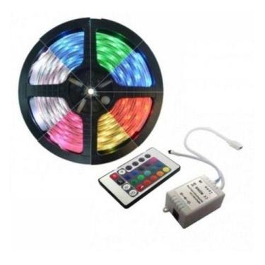 Imagem de Fita Super Led 5m Rgb 5050 Prova D'agua + Controle - oem
