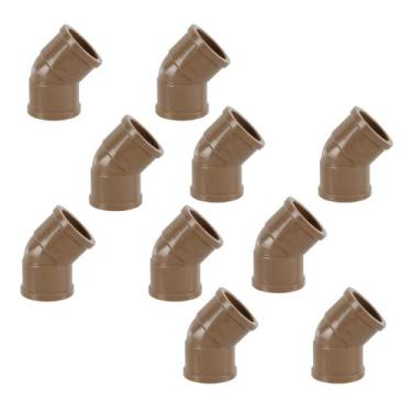 Imagem de Kit 10 Joelho PVC Soldável de 25mmx3/4 de 45º Conexões - FORTLEV