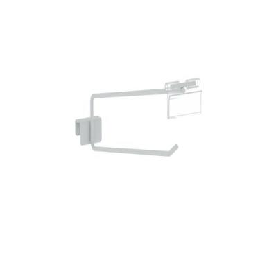 Imagem de Gancheira Simples Amapa Com Porta Etiqueta 30 cm Branco - Amapá