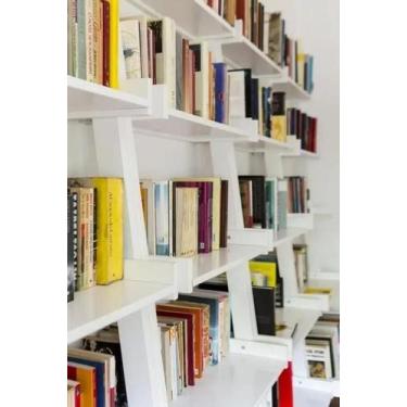 Imagem de Estante para organização de livros e, aço cor branca 40cm - Estante Ce