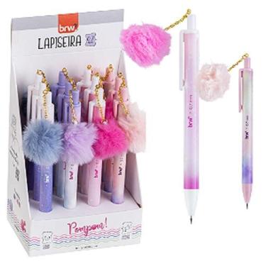 Imagem de Lapiseira Pompom 0,7MM - 3 Unidade diferentes Cor - Rosa/Lilás/Azul - 