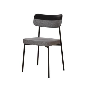 Imagem de Cadeira Fixa Estofada Mynna Tecido Meclado - Compace