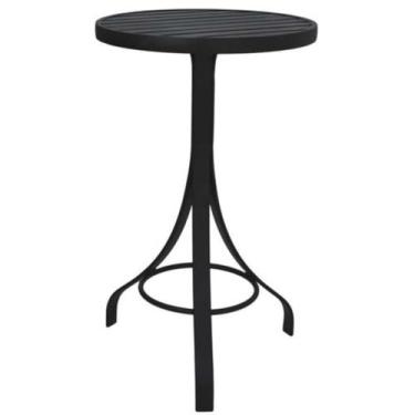 Imagem de Mesa Alta Bistro Redonda Toda Alumínio Área Externa e Interna - Nossa 