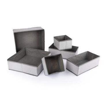 Imagem de Conjunto de Organizador de Gavetas Divisória - momis petit, cinza clar