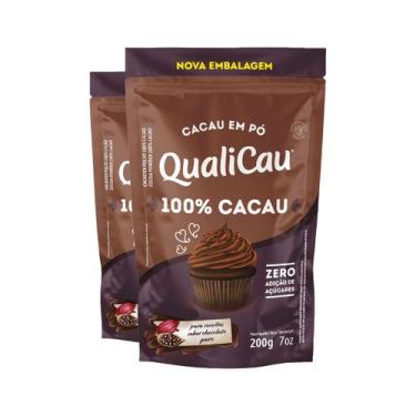 Imagem de Kit 2 Cacau em pó alcalino 100% Qualicôco 200g