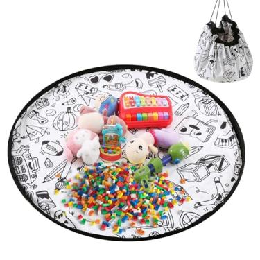 Imagem de 55" Storage Organizer & Play Mat & Doodle Mat for Lego Play Mat Bag- Storage Bag for Kids, Girls, Boys, Nursery, Playroom-Collapsible Fabric (Upgraded)
