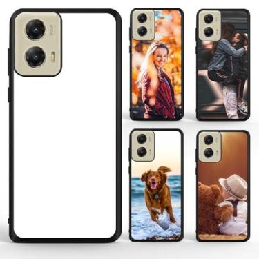 Imagem de FOQENCCI Capa de telefone com 5 peças para Moto G Stylus 5G 2024 Sublimação Capa em branco prensa a calor Capa de borracha macia + PC rígido imprimível personalizada alumínio antiderrapante capa de