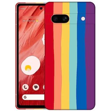 Imagem de Capas SM Capa para Google Pixel 7A - Estampa Multicolorida de Arco-íris Design Impresso 3D Capa Traseira de Plástico Rígido para Google Pixel 7A (não para Pixel 6A).