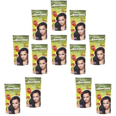 Imagem de Hene Em Gel Amazonia 12x180gr Divina Dama Preto Forte (Preto Azulado) 
