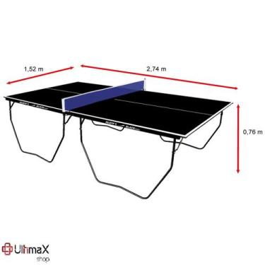 Imagem de Mesa Ping Pong / Tenis De Mesa Oficial 15mm MDP Klopf 1087 Preta pés d