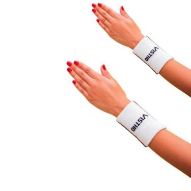 Imagem de Par de Munhequeira - Pulso Algodão Esportiva Beach Tennis Esportes Ato