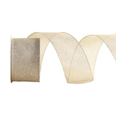 Imagem de simhoa Fita de Natal Fita de Árvore de Natal Multiuso 2,5 polegadas x 10 jardas Borda com arame para Dia dos Namorados Árvore Guirlanda de casamento, Pequeno Xadrez