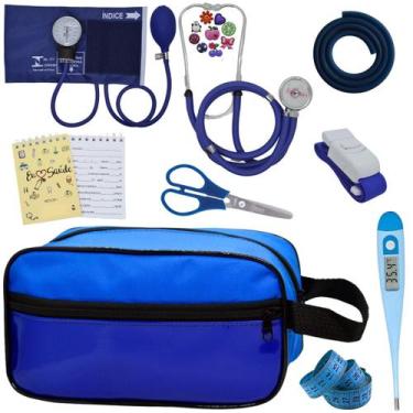 Imagem de Kit Academico Enfermagem Esfigmomanometro Aparelho de Pressao Estetosc