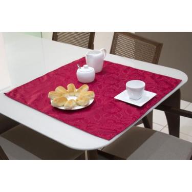Imagem de Toalha de Chá Centro de Mesa Quadrada Jacquard Luxo 0,70x0,70 - Várias