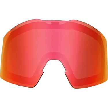 Imagem de ZERO TECH BASE Lente de substituição compatível com óculos de neve Oakley Lentes espelhadas intercambiáveis FALL LINE L Vermelho espelhado