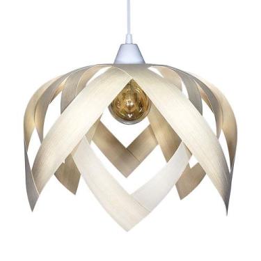 Imagem de Luminária Lustre Pendente E27 Madeira Teto Sala Quarto Cozinha Lúpulo 