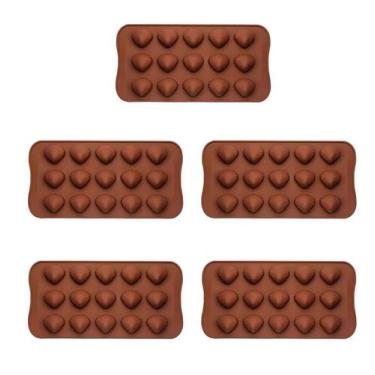 Imagem de 5un Forma Silicone Bombom Moldes finos Docinho conchinha - yangzi