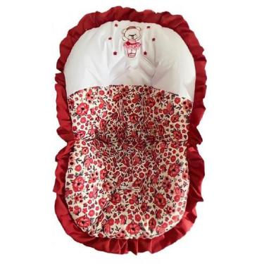 Imagem de Capas de bebê conforto Floral Vermelha - Doce sonho