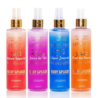Imagem de Kit 4 Unidades Body Splash Desodorante Colônia Árabe Miss Rôse 