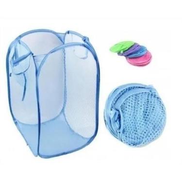 Imagem de Cesto de Roupas Dobravel banheiro multiuso - CESTO ROUPA
