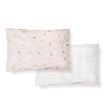 Imagem de Kit Fronha travesseiro antissufocante Bebê Estampada Composê 100% Algo