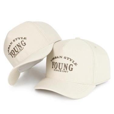 Imagem de Boné Young Urban Style Aba Curva Boné Fechado Ajustável