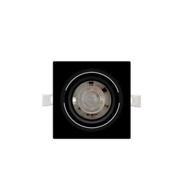 Imagem de Kit 5 Spot Embutir Quadrado Alltop LED PAR20 7W 45º Preto - TASCHIBRA,