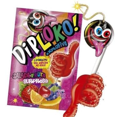 Imagem de Pirulito Divertido no Formato de Joinha - Salada de Frutas - Danilla f