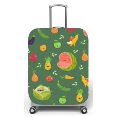 Imagem de Capa para mala de viagem M, medidas max C40x A59 x P27cm Frutas Felize
