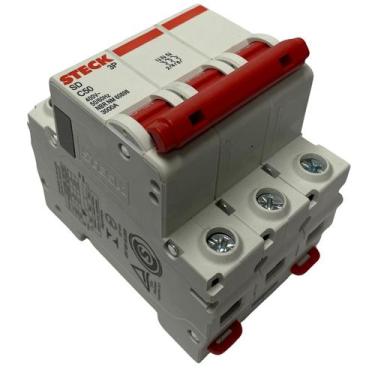 Imagem de Disjuntor Steck Tripolar Triplo Curva C 10a, 16a, 20a, 25a, 32a, 40a, 