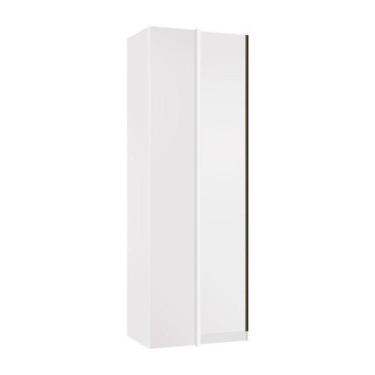 Imagem de Guarda Roupa Canto 1 Porta 80cm Branco Com Branco Mat - LUCIANE