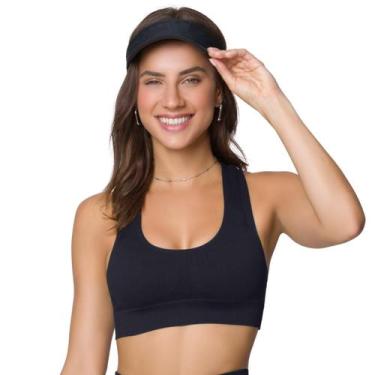 Imagem de Top Nadador Sem Costura Microfibra Sport Academia Selene, GG, Azul cla