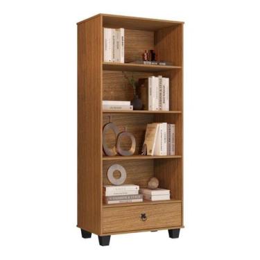 Imagem de Multiuso Organizador / Livreiro DU Com Prateleiras e Gaveta Cor Freijó