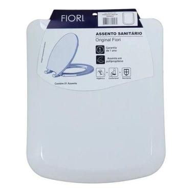 Imagem de Assento Sanitário Tampa Vaso Lírio Pp Branco Original Fiori