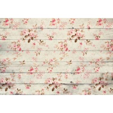 Imagem de Papel de parede de vinil AOFOTO de madeira vintage de 1,8 m x 1,8 m, plano de fundo para fotografia Dia das Mães, painel de madeira rústica floral pano de fundo, pano de fundo para mãe, senhora, menina, bebê, retrô, retrato artístico