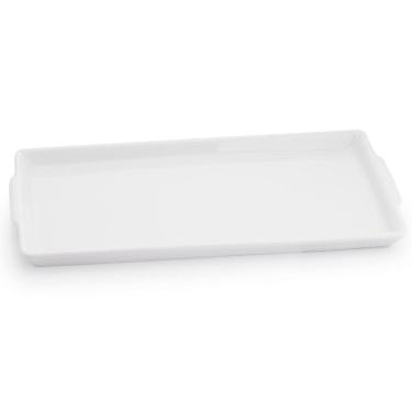 Imagem de Bandeja De Porcelana Retangular 19 X 37 Cm Travessa Rasa