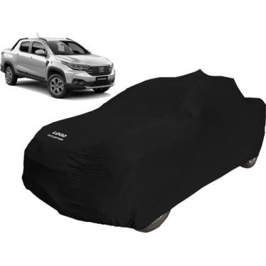 Imagem de Capa Automotiva Para Fiat Strada Tecido Helanca Lycra - Mz, Preta