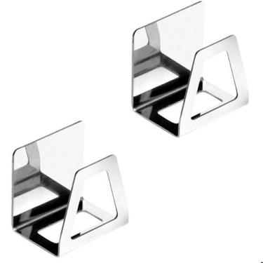 Imagem de Kit 2 Suporte Esponja De Pia Cozinha Adesivo Inox SF.Premium - ShopFor