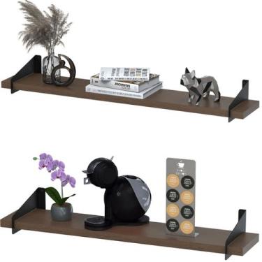 Imagem de 2 Prateleiras Suspensa Multiuso 50Cm Para Sala Quarto P SF - ShopForte