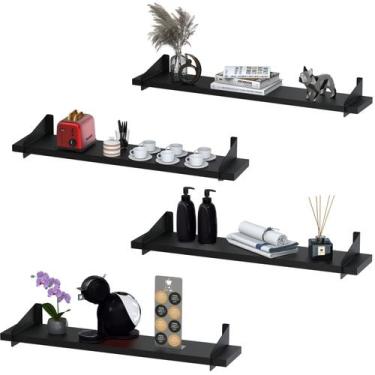 Imagem de 4 Prateleiras Suspensa Multiuso 50Cm Para Sala Quarto PP SF - ShopFort