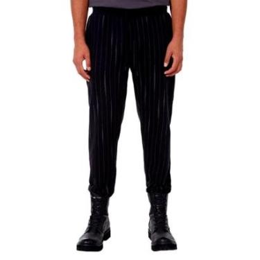 Imagem de Calça John John Masculina Moletom Mike Stripes Preta-Masculino