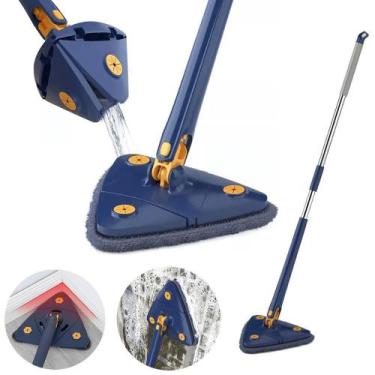 Imagem de Mop Limpeza Triângulo Ajustável Giratório 360 Esfregão Rodo - Yepp