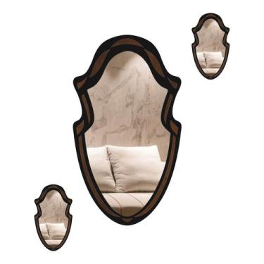Imagem de Espelho Corpo Inteiro Decorativo Turim 64x130 - CREATUS, PRETO