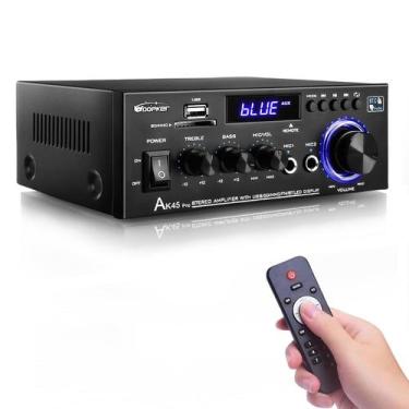 Imagem de Amplificador WOOPKER AK45 Pro Bluetooth 5.0 - HiFi Estéreo 50Wx2