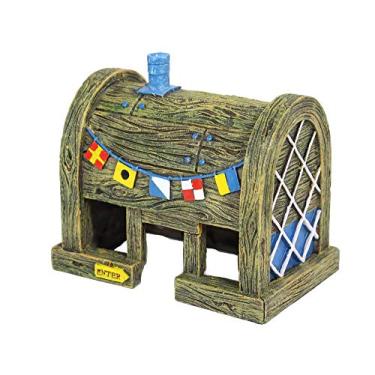 Imagem de Penn-Plax Ornamento de aquário oficialmente licenciado Bob Esponja – The Krusty Krab – Grande