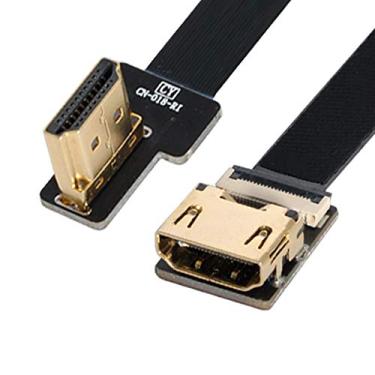 Imagem de Xiwai CYFPV Cabo plano de 90 graus HDMI macho para fêmea FPC para fotografia aérea de multicóptero HDTV (0,1 m)