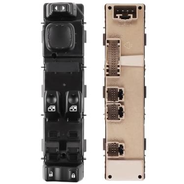 Imagem de Interruptor de janela mestre dianteiro esquerdo 15883318 compatível com Chevy/GMC 2003-2007 caminhão de 2 portas sem espelhos dobráveis elétricos, para Silverado Tahoe Escalade Avalanche Sierra Yukon,