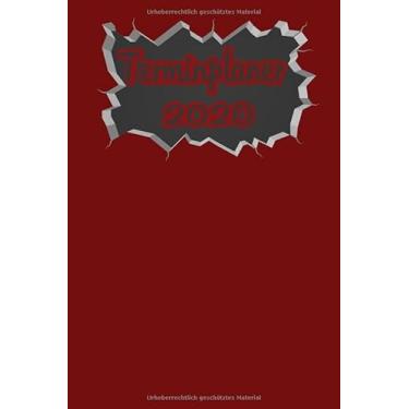 Imagem de Terminplaner 2020: Der Wochenplaner zum notieren, organisieren und planen. Kalender, Terminkalender, Monats-, Tagesübersicht, Kontakt- Geburtstags listen, Besonderes Cover Rot Mauer Loch Effekt