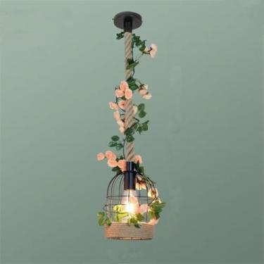 Imagem de Restaurante Country Americano Pingente Luz Retro Criatividade Música Restaurante Caixa Balcão Bar Cafeteria Leite Chá Loja Roupas Pingente Planta Pingente Luz Candelabro (C 1 luzes)