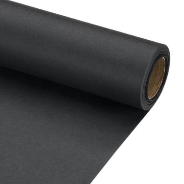Imagem de PATIKIL Papel de embrulho, 43.2 cm x 762.0 cm (25') 70 GSM rolo de papel de artesanato papel kraft para cartaz quadro de avisos, embrulho de presente, preto